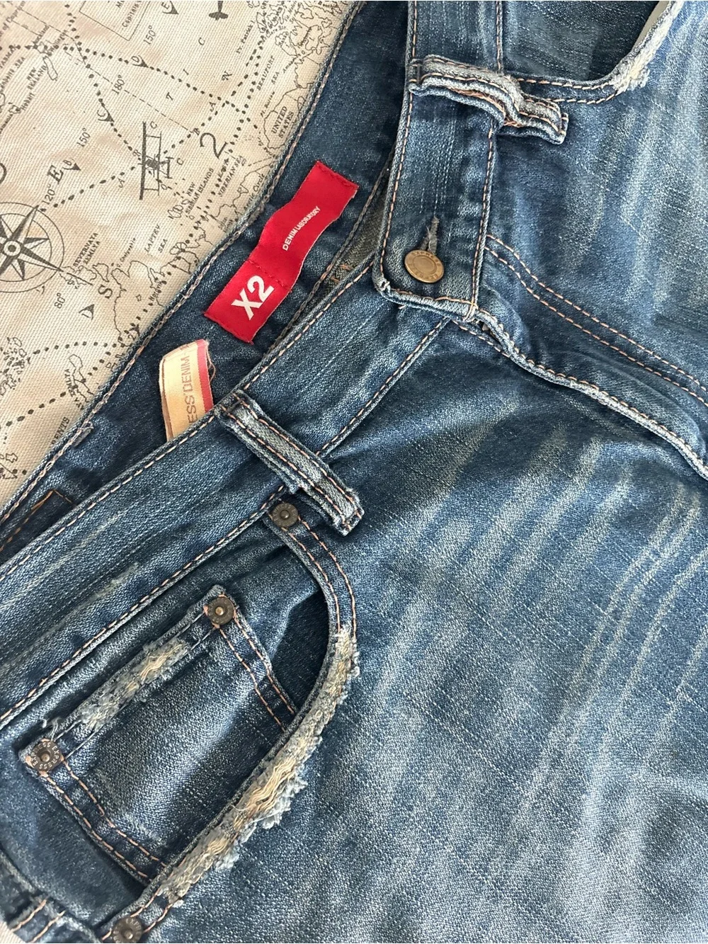 Express X2 Men’s Bootcut Jeans in Blue Denim